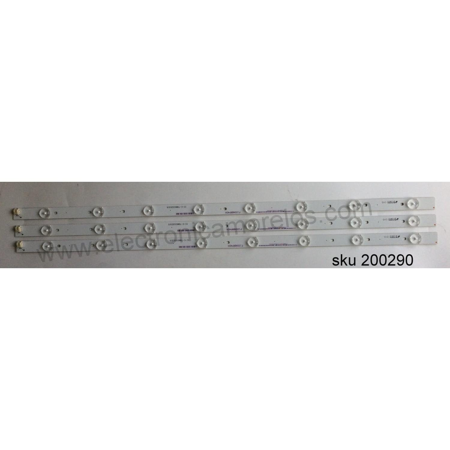 KIT DE LED PARA TV / TOSHIBA U320DH01-TA101 Rev:KD1 / IC-C-TBB032D315 / F100N6RP40H / MODELO 32L1400U